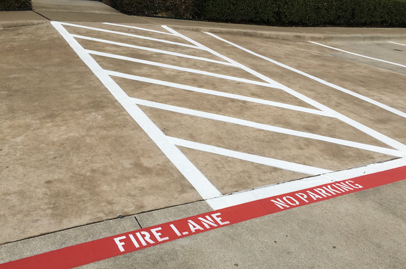 Fire Lane Striping Denton, TX